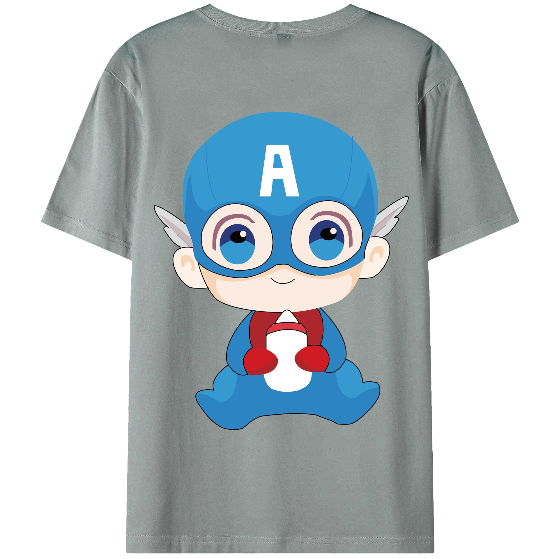 （画像用） アベンジャーズ The Avengers 綿100％ メンズ半袖Tシャツ（バックプリント） 通気性